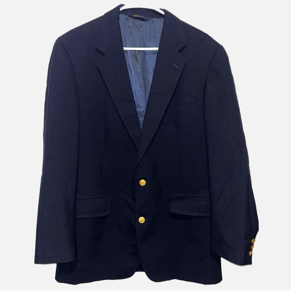 Brooks Brothers Brooksease 100% Wool Blazer Jacket 41 LG